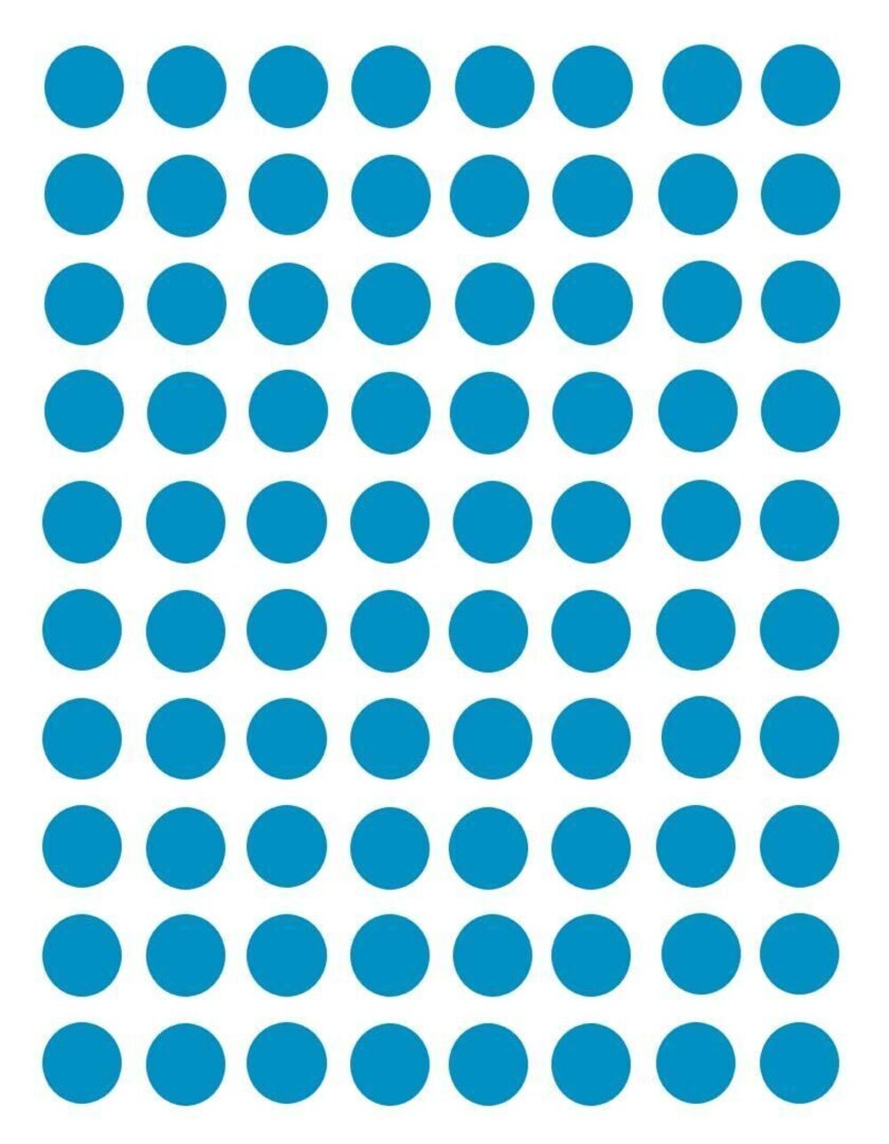 4041 1800Pcs 12Mm 0.5 Inch Dots Sticker Round Circle Blank Labels Self